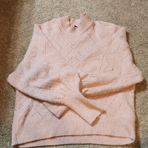 Express Soft Pink Cowl Neck Sweater